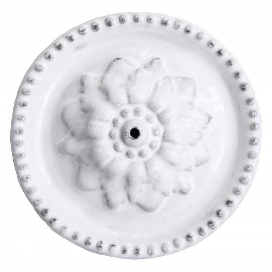 Emilie Incense Holder on Perles Saucer