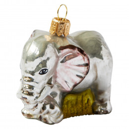 Grey Elephant Ornament