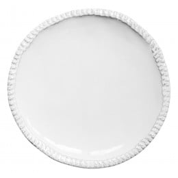 Assiette Plate Aurélie, bord brodé