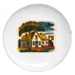 Assiette la maison sous l'arbre