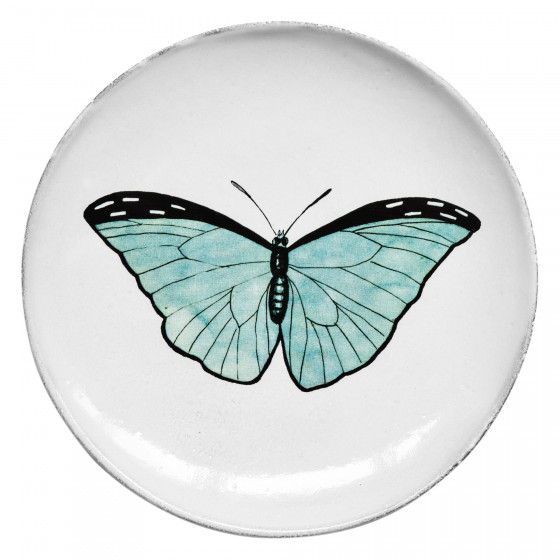 Blue Butterfly Dinner Plate