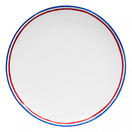 Assiette à Dessert Tricolore