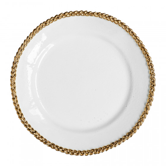 Assiette plate Joséphine dorée