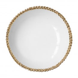 Assiette creuse Joséphine dorée