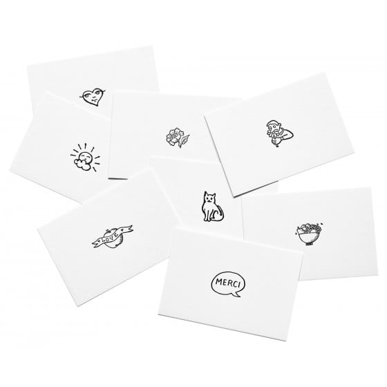 Cartes de remerciement Simple (lot de 8)