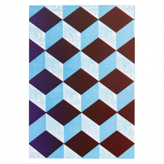 Medium Notebook (Dark Red and Pale Blue)