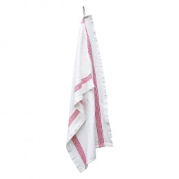 Grecque Tea Towel (Red)