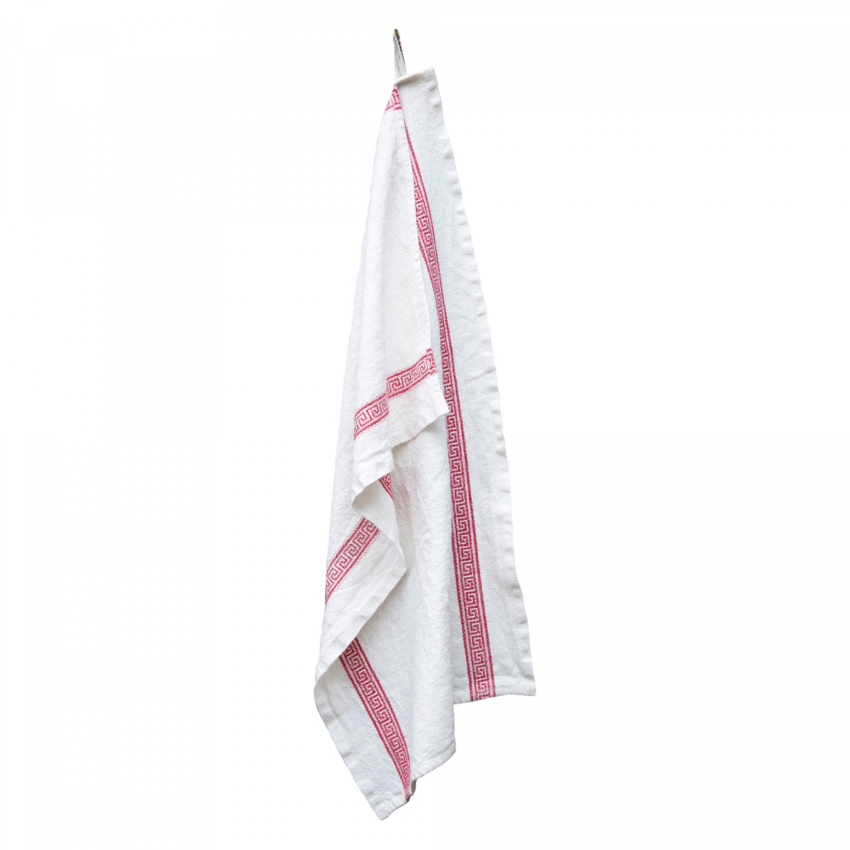 Grecque Tea Towel (Red)