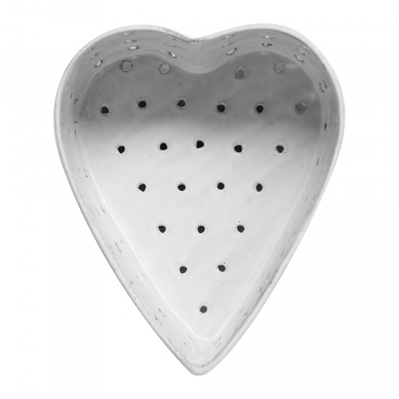 Heart dish with holes