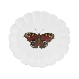 Assiette papillon burgundy