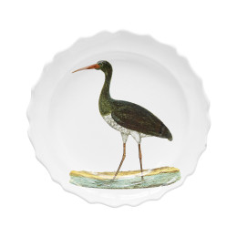 Assiette creuse cigogne noire