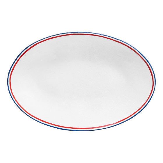 Oval Tricolore Platter
