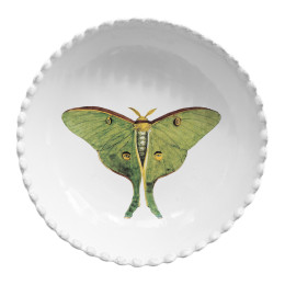 Assiette creuse Papillon aux yeux verts