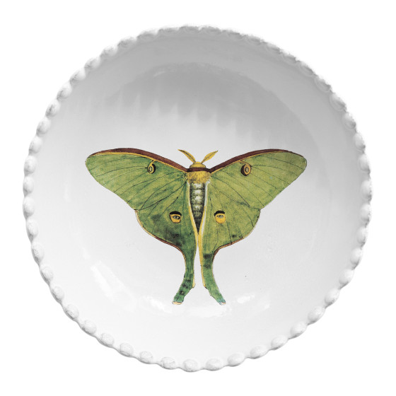 Assiette creuse Papillon aux yeux verts