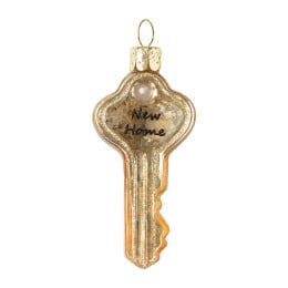 Gold Crackle Key with text New Home