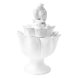 Grand vase pique-fleurs Artichaut Couple d'oiseaux