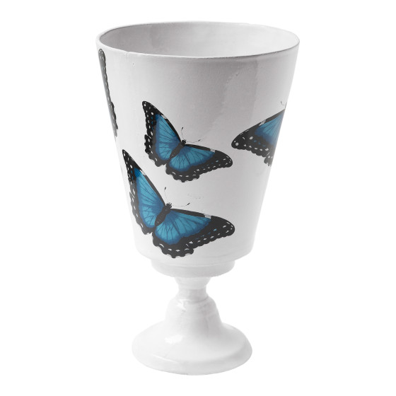 Vase aux 7 papillons bleus