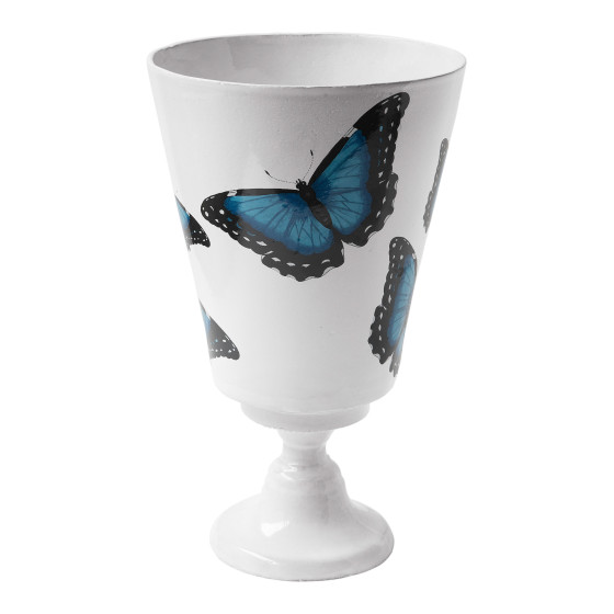 Vase aux 7 papillons bleus