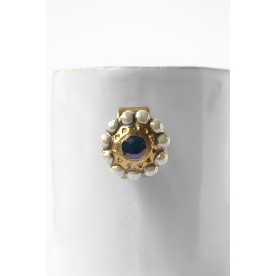 Iridescent Blue Ring Cup