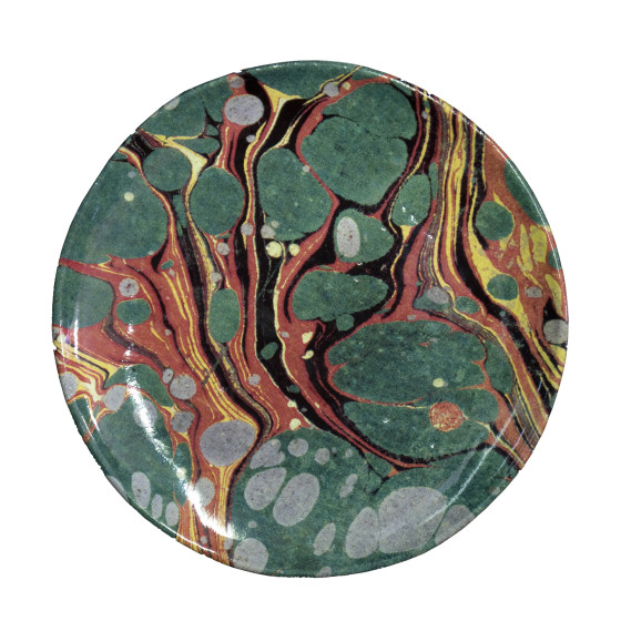 Green Red Yellow Marble Dessert Plate Green Red Yellow Marble Dessert Plate