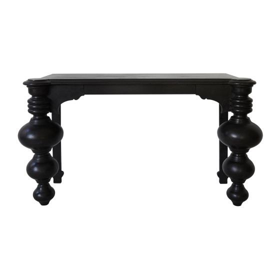 Hollandaise Console in Oak – Black Finish