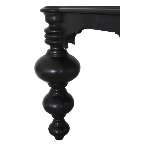 Hollandaise Console in Oak – Black Finish