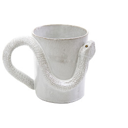 Tasse serpent avec yeux noirs et dorés