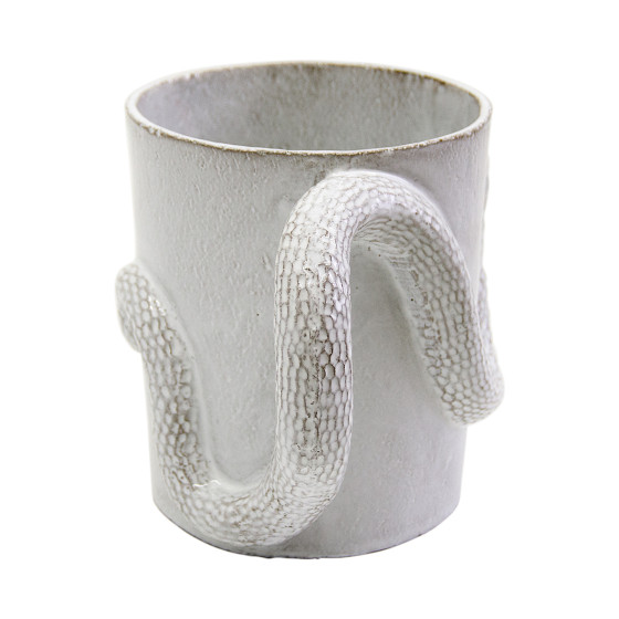 Tasse serpent avec yeux noirs et dorés