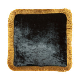 Cushion Gold Fringe Nightshade