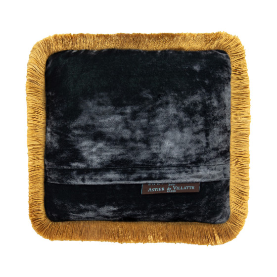 Cushion Gold Fringe Nightshade