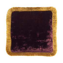 Cushion Gold Fringe Rumba Red