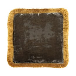 Cushion Gold Fringe Graphite